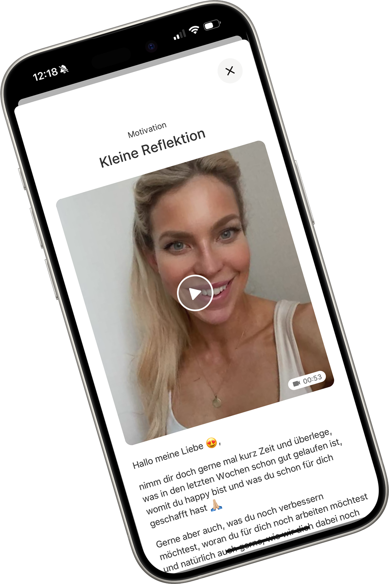 Darstellung der Trainings-App